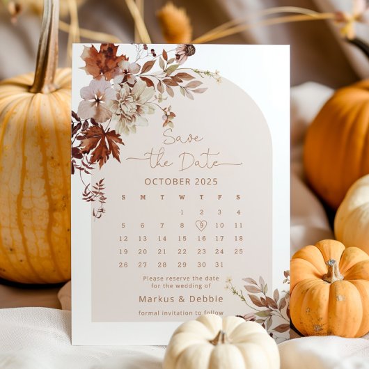 Boho Fall Rustic Save the Date Einladung