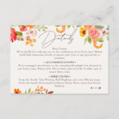 Boho fall rustikale bemalt Blumenzettel Begleitkarte (Vorderseite)