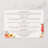 Boho fall rustikale bemalt Blumenzettel Begleitkarte (Rückseite)