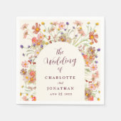 Boho Fall Rustikale Blumenhochzeit Serviette (Vorderseite)