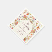 Boho Fall Rustikale Blumenhochzeit Serviette (Ecke)