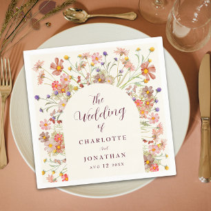 Boho Fall Rustikale Blumenhochzeit Serviette