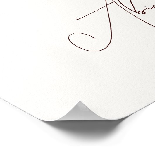 Boho Fall rustikale florale Chic Begrüßung Hochzei Poster (Ecke)