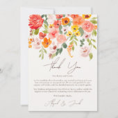 Boho Fall rustikale Foto Hochzeit Dankeskarte (Vorderseite)