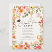 Boho Fall rustikale Hand bemalt Blumenbeet Abschlu Einladung (Vorderseite)