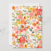 Boho Fall rustikale Hand bemalt Blumenbeet Abschlu Einladung (Rückseite)