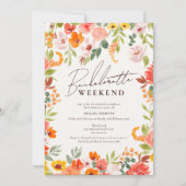 Boho Fall rustikale Hand gemalt Bachelorette Woche Einladung (Vorderseite)