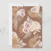 Boho Fall rustikale Pampas Floral Brautparty Einladung (Rückseite)