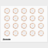 Boho Fall Rustikale Wildblume Blumenhochzeit Runder Aufkleber (Blatt)