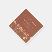 Boho Fall Rustikale Wildblume Blumenhochzeit Serviette (Ecke)