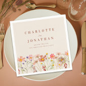 Boho Fall Rustikale Wildblume Blumenhochzeit Serviette