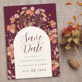 Boho Fall Rustikale Wildblume Hochzeit Save The Date