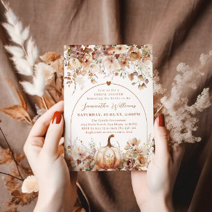 Boho Fall Rustikales Wildblume Brautparty Einladung
