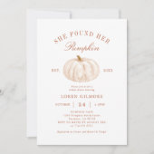 Boho Fall She fand ihr Pumpkin-Brautparty Einladung (Vorderseite)