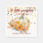 Boho Fall Sweet Little Pumpkin Baby Dusche Serviette (Vorderseite)