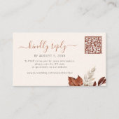 Boho Fall terracotta Foliage Hochzeit online uAwg Begleitkarte (Vorderseite)