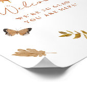 Boho Fall Terracotta Pumpkin Bridal Welcome Sign Poster (Ecke)