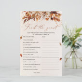 Boho Fall und Herbst Blume finden Gast Game (Stehend Vorderseite)