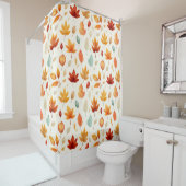 Boho Fall Verlasse Pattern Herbst Schönheit mit St Duschvorhang (Beispiel)