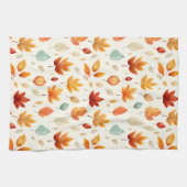 Boho Fall Verlasse Pattern Herbst Schönheit mit St Geschirrtuch (Horizontal)