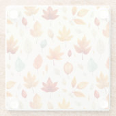 Boho Fall Verlasse Pattern Herbst Schönheit mit St Glasuntersetzer (Rückseite)