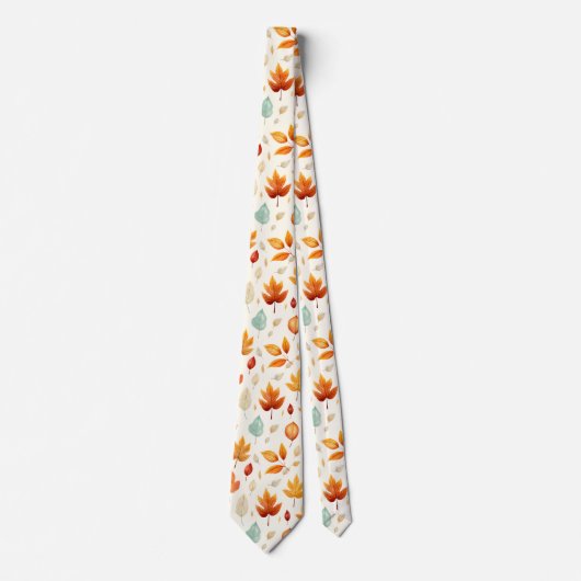 Boho Fall Verlasse Pattern Herbst Schönheit mit St Krawatte (Vorderseite)