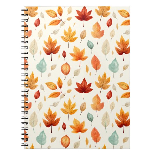 Boho Fall Verlasse Pattern Herbst Schönheit mit St Notizblock (Vorderseite)