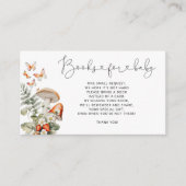 Boho Fall Wald Pilze Bücher für Baby Ticket Begleitkarte (Vorderseite)