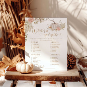 Boho fall Was ist in deinem Baby-Duschspiel