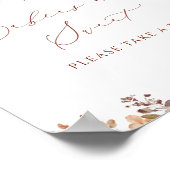 Boho Fall Wasserfarbe Blumenbabys sind ein süßes Z Poster (Ecke)