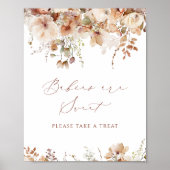 Boho Fall Wasserfarbe Blumenbabys sind ein süßes Z Poster (Vorne)