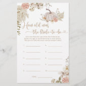 Boho Fall Wie alt war die Braut zu sein (Vorderseite)