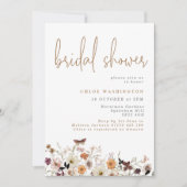 Boho Fall Wild Blume Brautparty Einladung (Vorderseite)