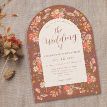 Boho Fall Wildblume Arch Burnt Orange Wedding