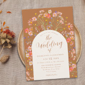 Boho Fall Wildblume Arch Einladung