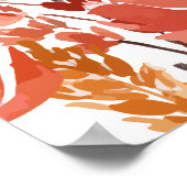 Boho Fall Wildblume Babydusche Begrüßungszeichen Poster (Ecke)