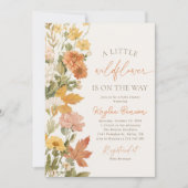Boho Fall Wildblume Babydusche Einladung (Vorderseite)