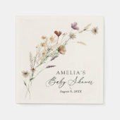 Boho Fall Wildblume Babydusche Serviette (Vorderseite)