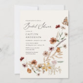 Boho Fall Wildblume Brautparty Einladung (Vorderseite)