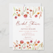 Boho Fall Wildblume Brautparty Einladung (Vorderseite)