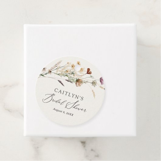 Boho Fall Wildblume Brautparty Geschenkanhänger (Beispiel)