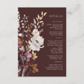 Boho Fall Wildblume Brown Wedding Begleitkarte (Vorderseite)