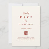 Boho Fall Wildblume Burnt Orange Wedding Einladung (Rückseite)