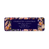Boho Fall Wildblume Floral Navy Blue Wedding (Vorne)