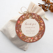 Boho Fall Wildblume Floral Wedding Vielen Dank Geschenkanhänger