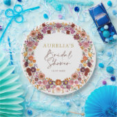 Boho Fall Wildblume Garden Wreath Brautparty Pappteller (Party)