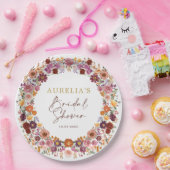 Boho Fall Wildblume Garden Wreath Brautparty Pappteller (Party)