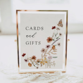 Boho Fall Wildblume Kinderduschkarten und Geschenk Poster