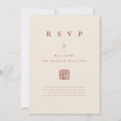 Boho Fall Wildblume Terracotta Beige Hochzeit Einladung (Rückseite)