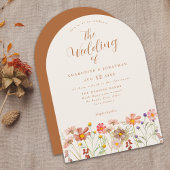 Boho Fall Wildblume Terracotta Wedding Einladung